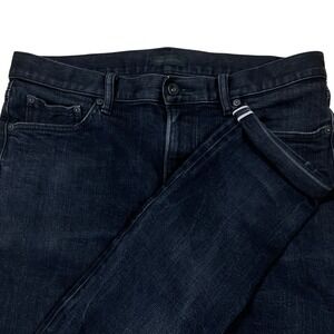 Uniqlo Stretch Selvedge Denim Mens 33x34 Fits 34x33 Faded Black Slim taper jeans